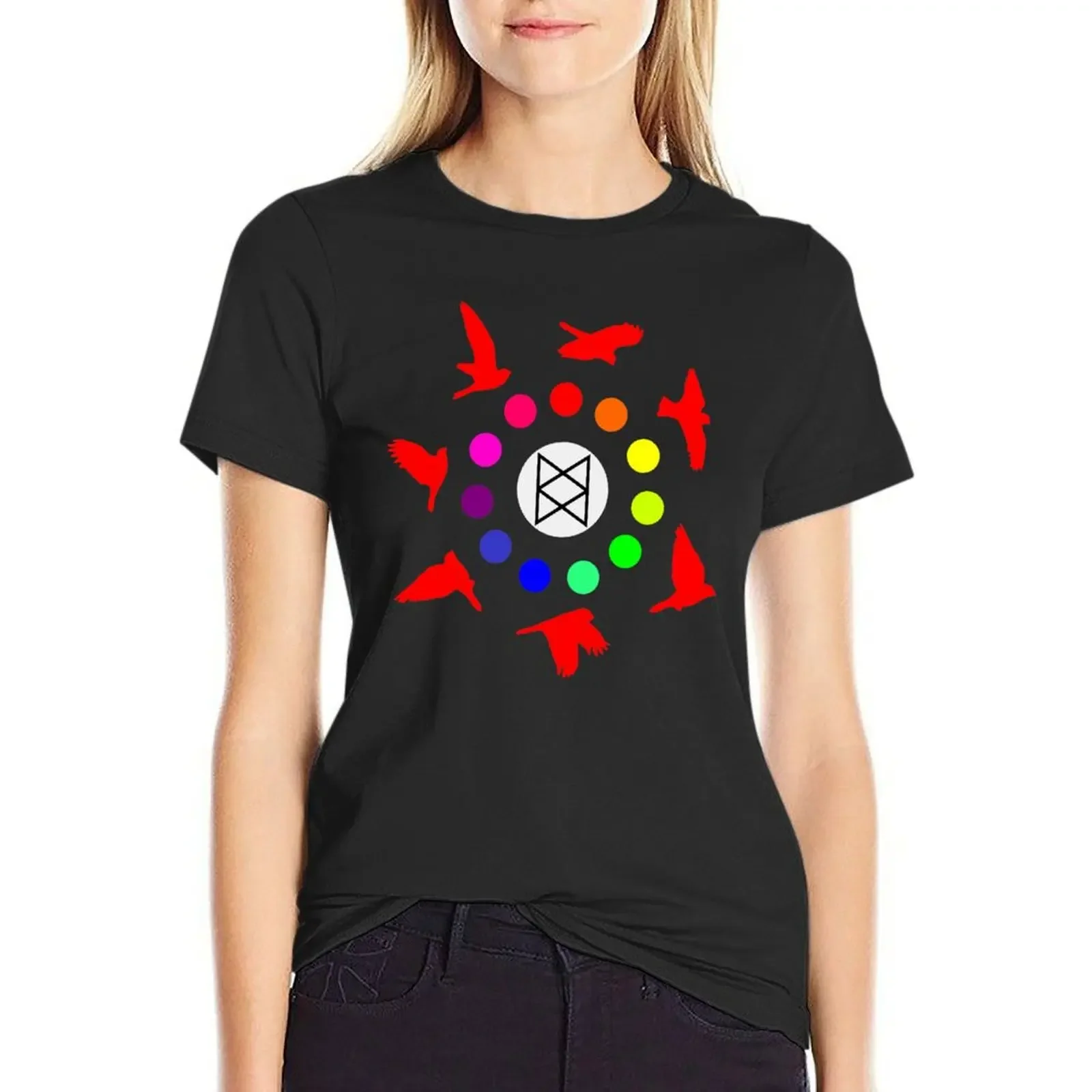 

I Saw Seven Birds T-Shirt anime kawaii clothes vintage clothes Women's t-shirt
