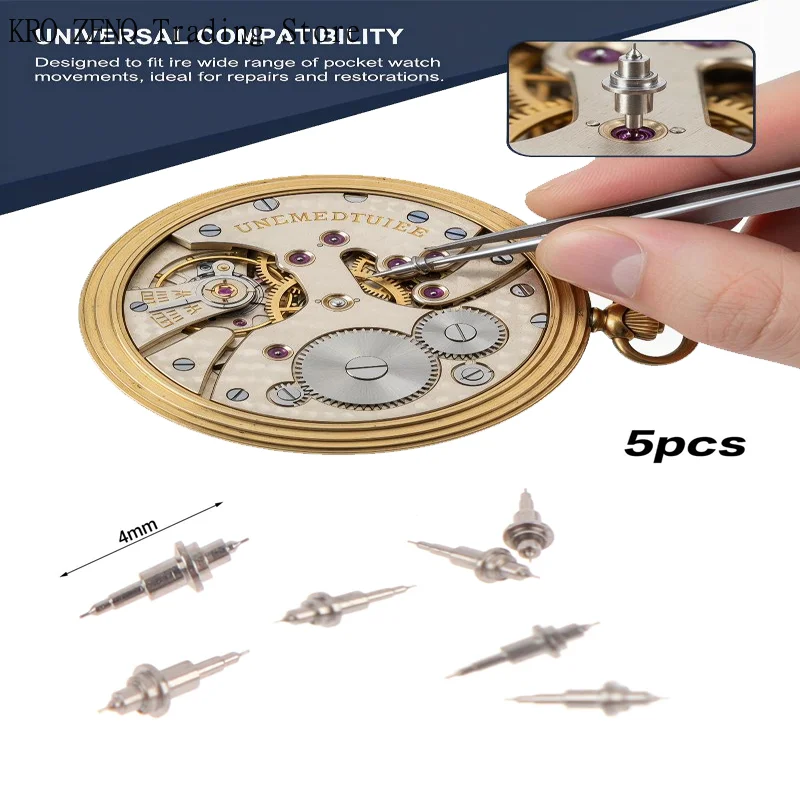 🔝5Pcs Pocket Watch Pivot Pendulum Axis Sharp Cores Point Balance Wheel Tip Balance Shaft Watch Repair Parts Balance Wheel Shaft