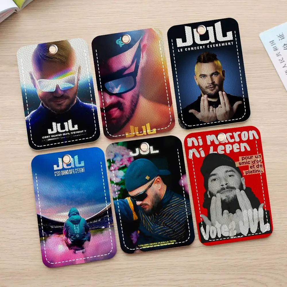 Kpop Singer JUL Est Rectangle Keychain Card Holder, Badge Credit Card Holder, Student ID Card Holder, Bus Cards Cover