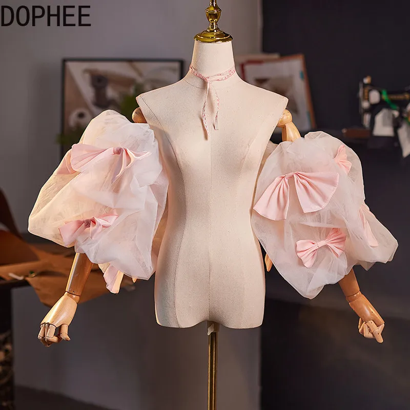 original-pink-mesh-sleeves-with-a-high-end-feel-2026-new-annual-meeting-host-dress-accessories-high-end-photography-accessories