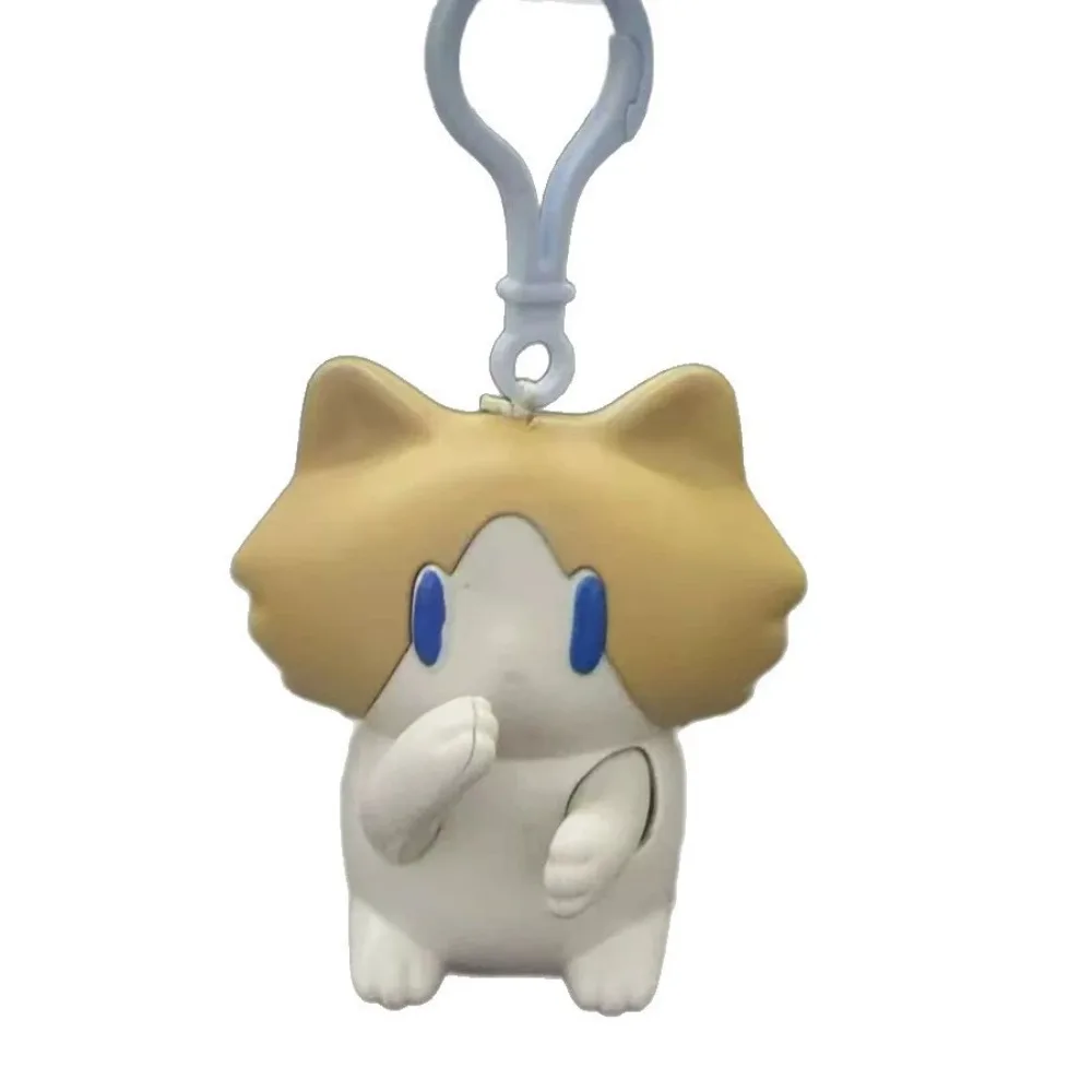 Backpack Interactive Salary Cat Keychain Funny Cute Cartoon Pull-String Pendant Keyring Bag Pendant Hand-Waving Keychain Kids
