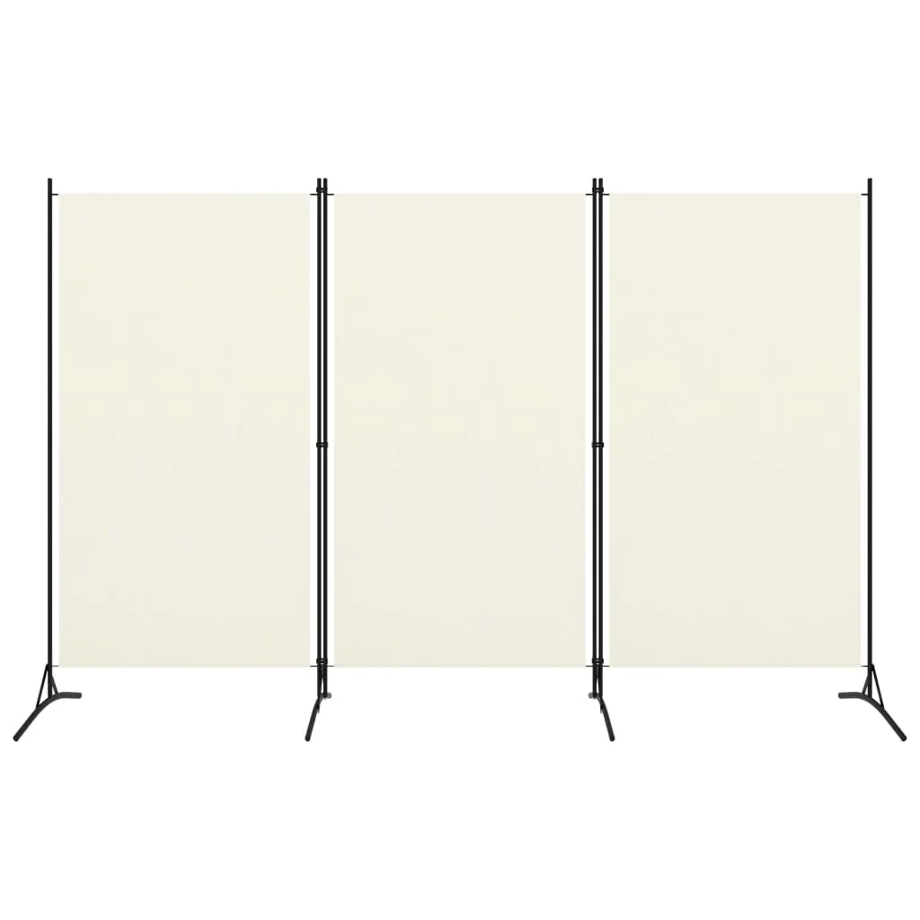 

3-Panel Room Divider Cream White 102.4"x70.9" Room Trellis Divider and Folding Privacy Screens Home Decorate