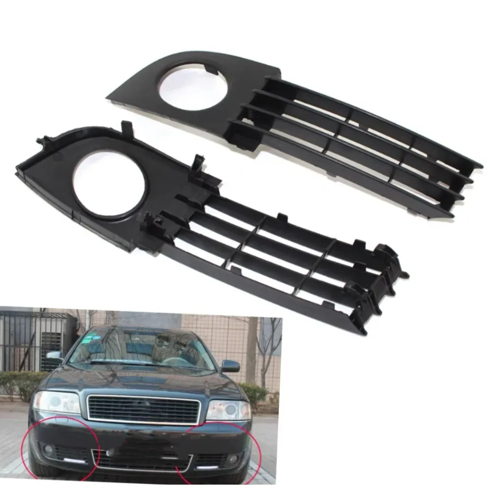 

Car Bumper Lower Racing Grills Fog Lights Grille Cover for Audi A6 C5 Quattro Sedan 2002 2003 2004 2005