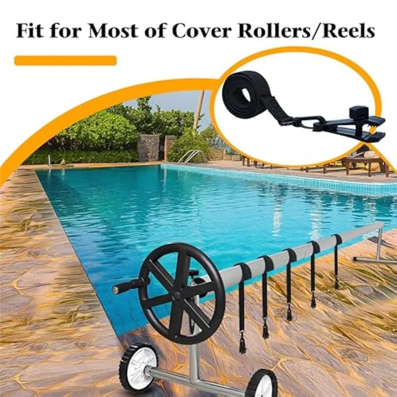 

AS60-Pool Cover Reel Straps Pool Solar Cover Reel Straps 30Pcs Reel Attachment Straps Kit