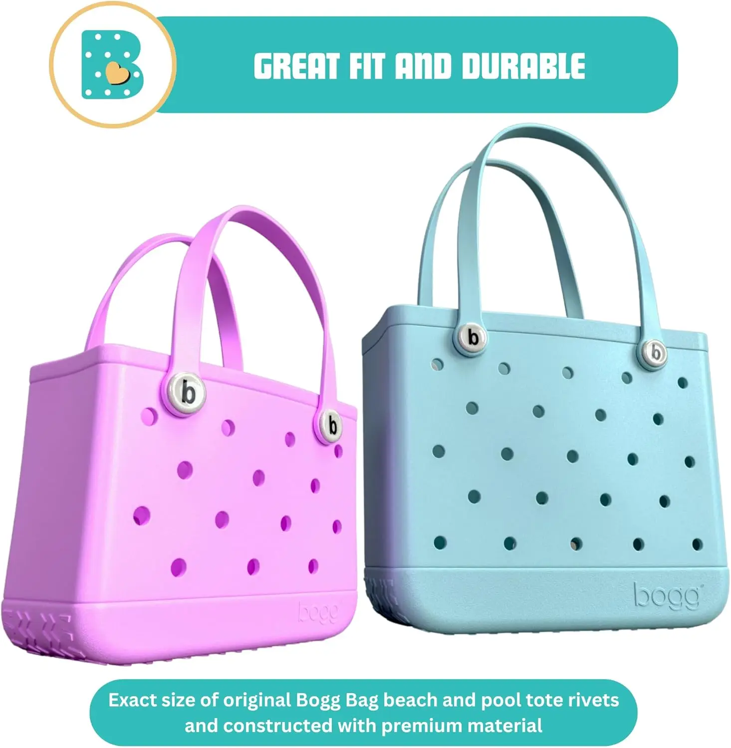 4 أزرار بديلة مع B لمقبض حقيبة Bogg. متوافق مع مقابض حقيبة الشاطئ Bogg Bag. إصلاح مقبض حقيبة Bogg الخاص بك Qu #4