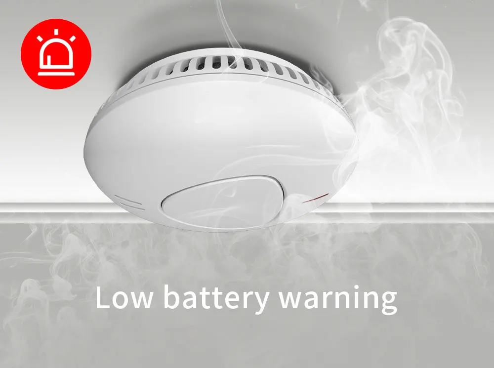 10-Year Battery Life Smoke Detector Fire Alarm Smart Home Security Protection Sensor 85db High Decibel With EN14604 Certified
