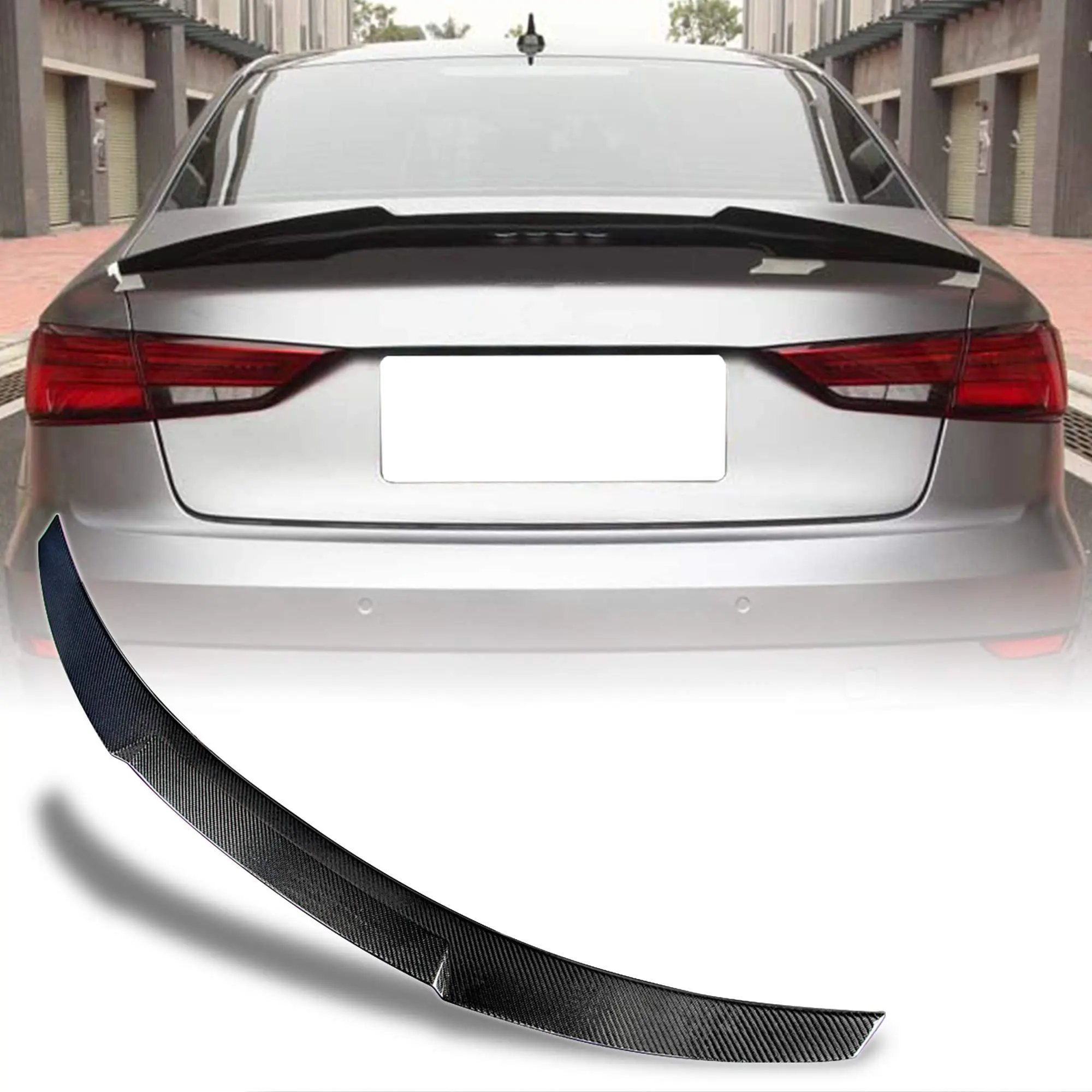 Hot-selling Hatchback Sportback Carbon Fiber Rear Bumper Trunk Spoiler Rear Wing for Audi A3 Sline S3 2013 2014 2015 2016-2020