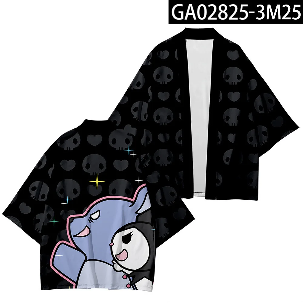 Kuromi Kuromi Kimono Cloak Anime Peripheral Two-dimensional Sweet Japanese Style Trendy Casual Summer Haori