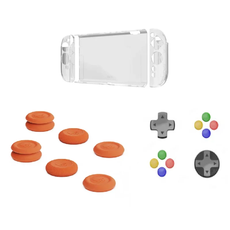 

A33T-For Switch 2 Protective Case+Circular Direction Keys Kit+Thumb Grip Set Split Protective Case For Nintendo Switch2