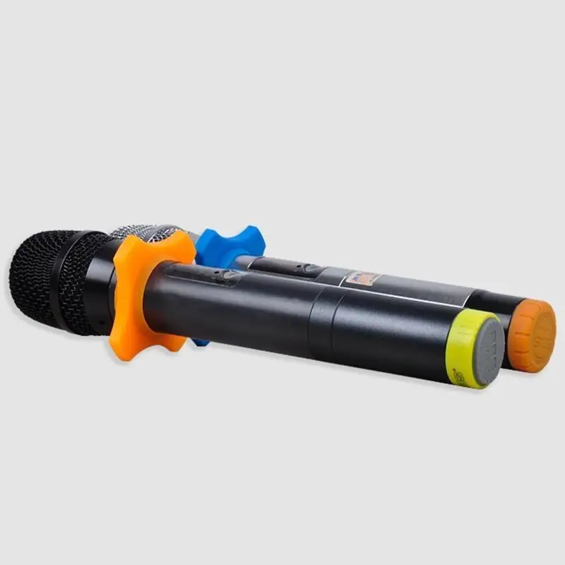 652F Elasticity Microphone Ring Shakeproof Anti-rolling Mic Sleeves Lightweight Ring Black, Gray Blue Mic Ring