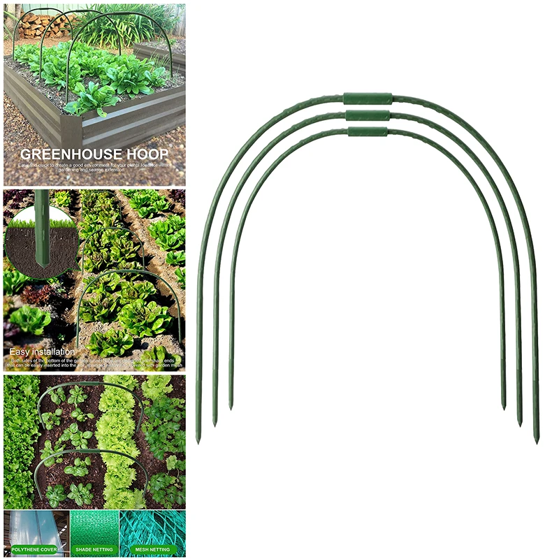 1/3/6 sztuk 50*52cm obręcze do szklarni sadzenie rosną rama tunelowa obręcz do szklarni rama obręcze zielone obręcze ogrodowe uchwyt na rośliny