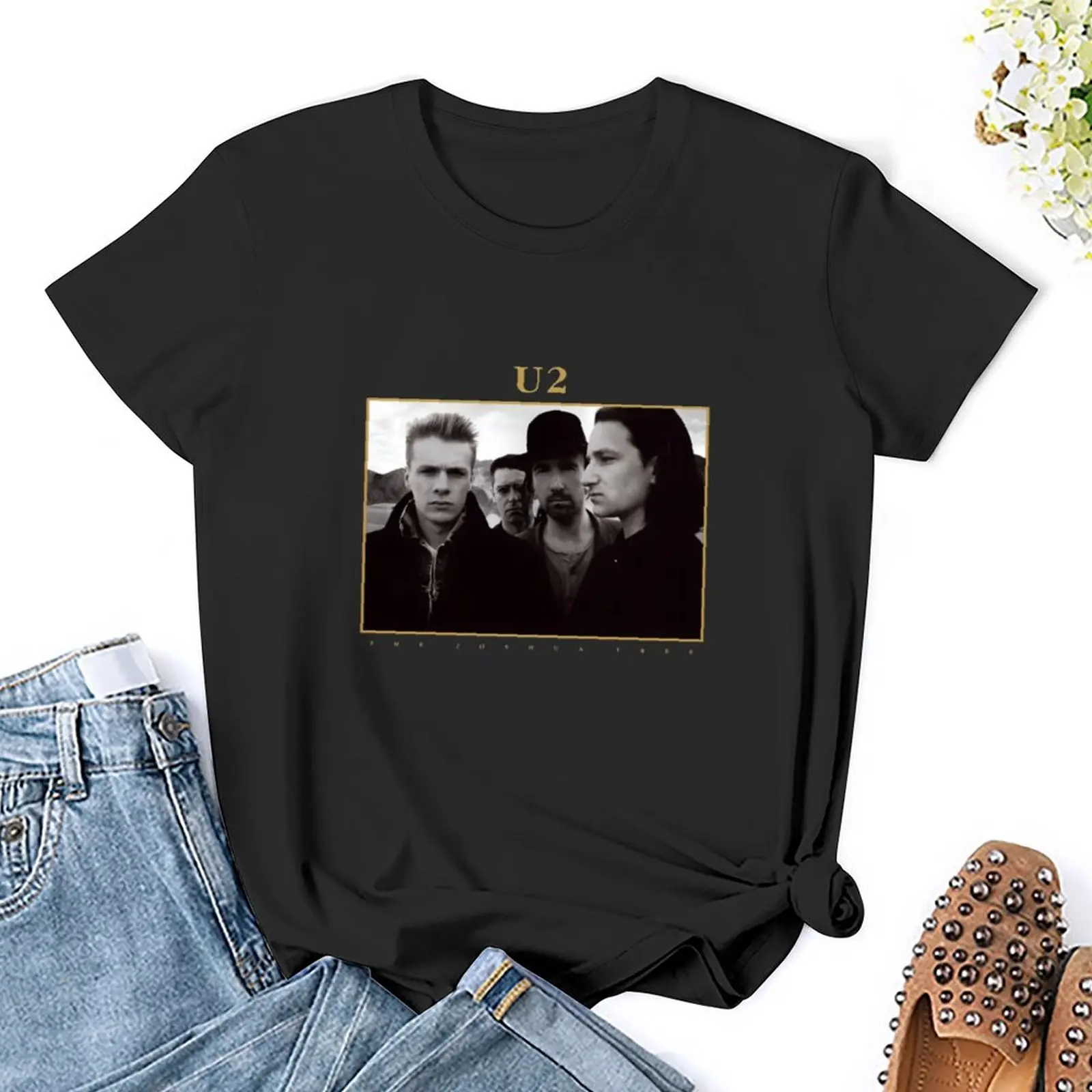 THE<U2 U TWO T-shirt Female clothing korean fashion lady clothes plus size t shirts for Women loose fit