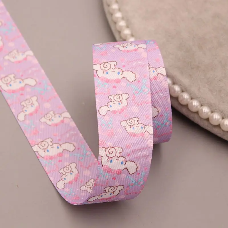 Sanrio Hello Kitty Ribbon Lovely My Melody 4CM Double-sided Printed Ribbon Children's Diy Bow Gift-wrapping Material