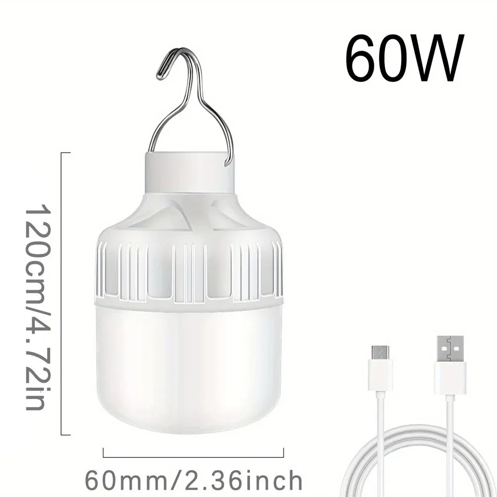 Żarówka Led ładowana przez USB przenośna lampa kempingowa żarówka oświetlenie awaryjne latarka światła pikniki na świeżym powietrzu wiszące oświetlenie namiotu