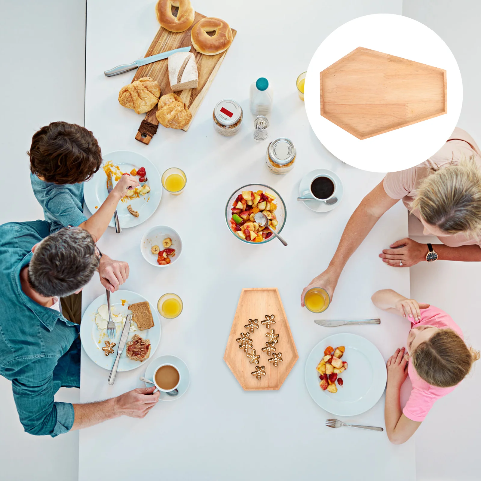 

Elegant Wooden Coffin Tray Halloween Dessert Plate Spooky Food Serving Tray Fruit Snack Display Holder Wood Plate