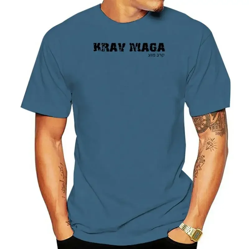 Men brand Tshirt Krav Maga Instructor Front  Back print customized olive cotton teenager t-shirt Short Sleeve Summer custom Male