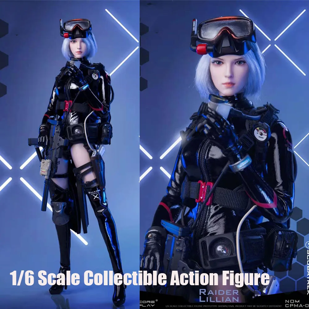 Coreplay CPMA-01 1/6 Female Soldier Lillian Sexy Three Sisters Of Deep Sea Water Ghost Commando Hand 12Inch Action Figure Body