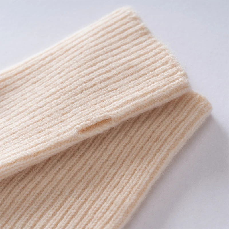 Autumn Winter 100% Merino Wool Knitted Gloves Soft Warm Handmade Knitwear for Women Men