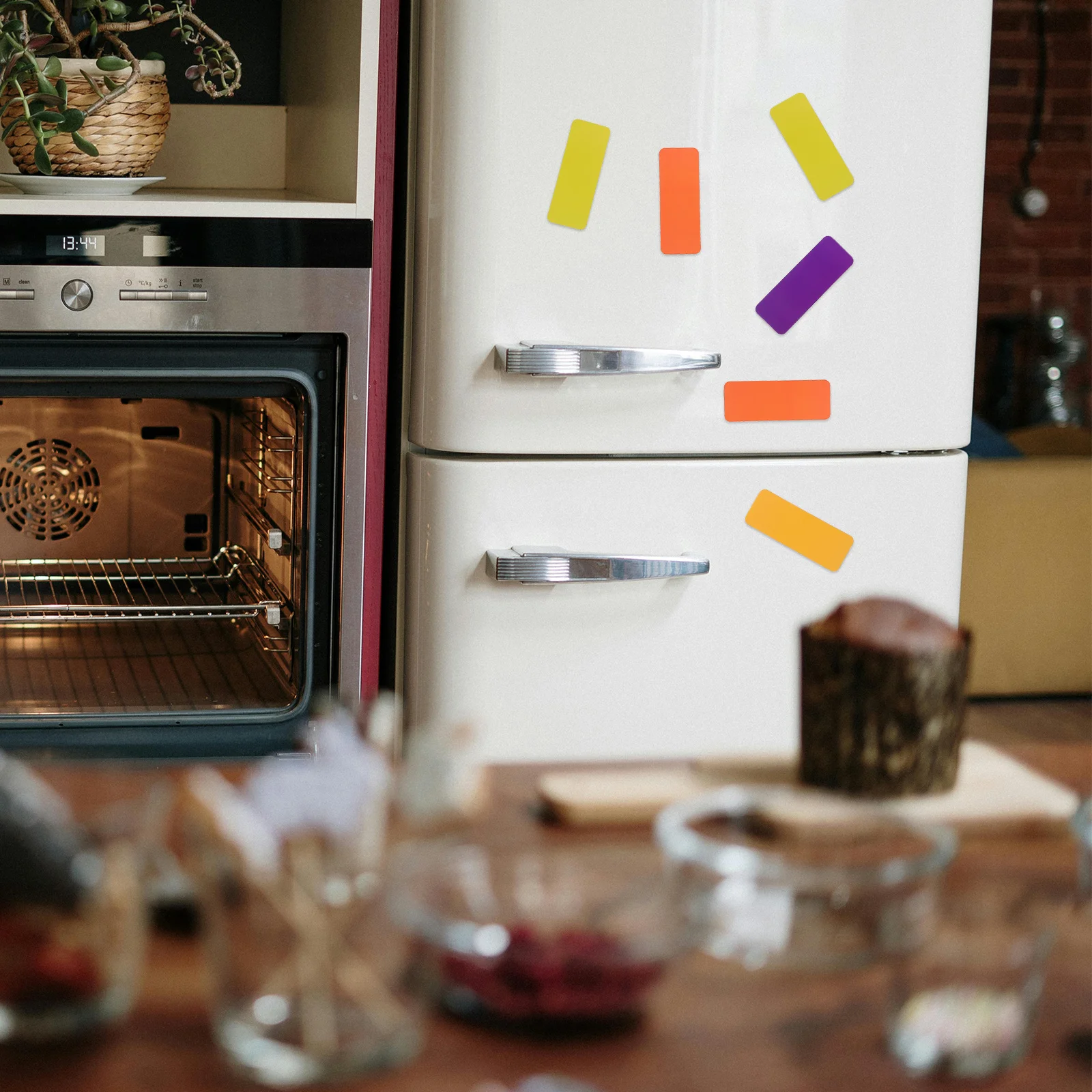 72Pcs Magnetic Dry Erase Labels Reusable Writable Stickers for Whiteboards Fridge Memo Fridge Magnet Magnetic Labels