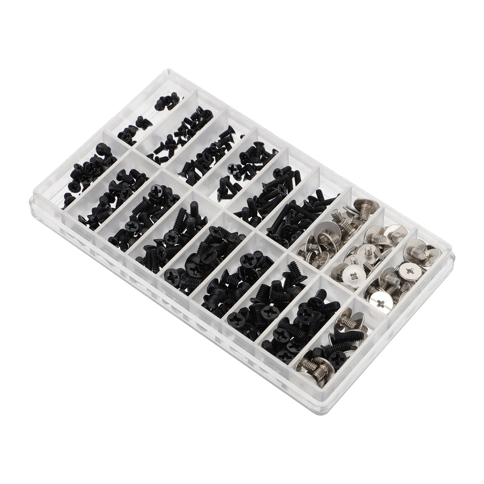 360Pcs Electronic Product Screws Stainless Steel Wear-Resistant Flat Head Screws for Laptop Repair Compact Light Weight Easy