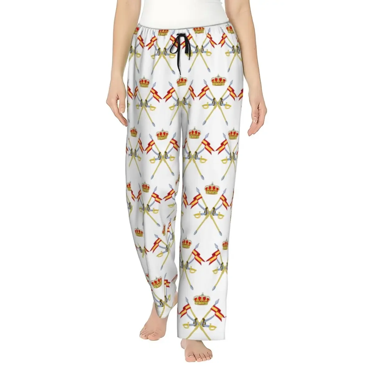 

Custom Emblem Of The Spanish Civil Guard Women Pajama Pants Lounge Sleep Sleepwear Bottoms with Pockets