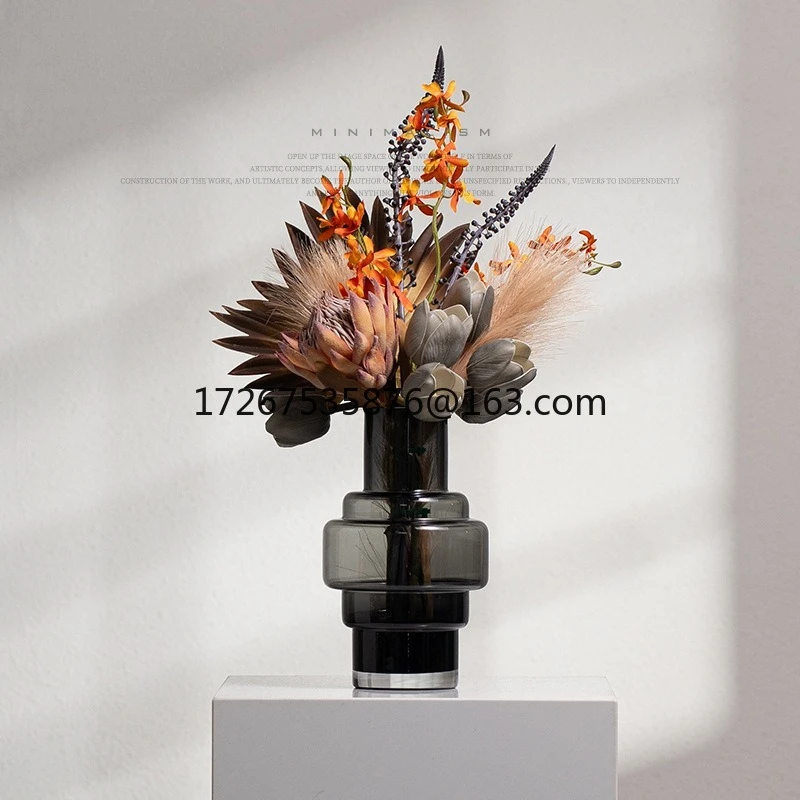 

Modern light luxury flower ornament, high-end living room entrance coffee table hotel decoration, simulated flower ornament