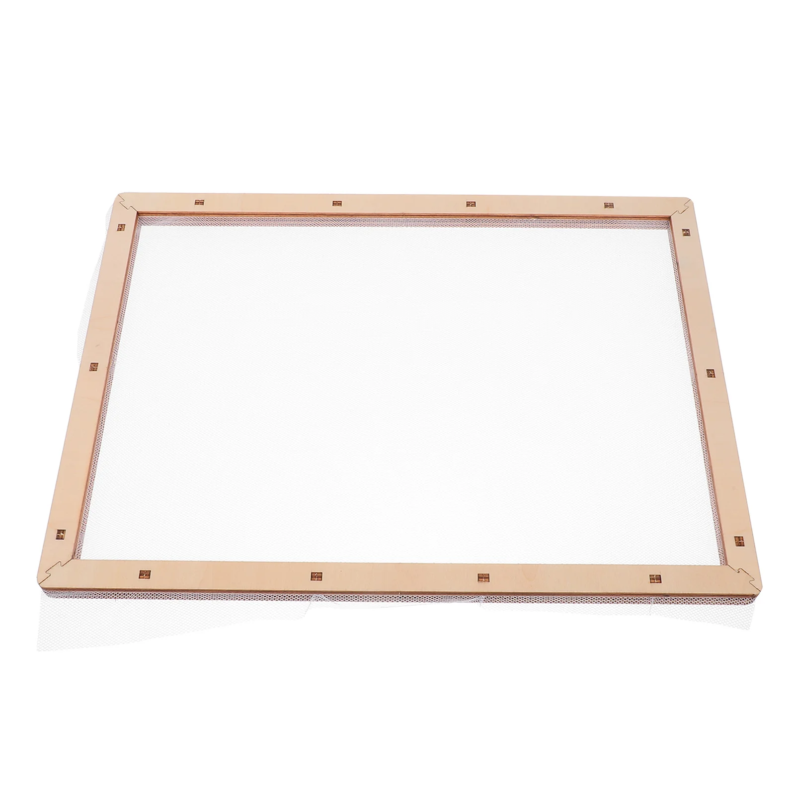 

Wooden Deckle Screen for Papermaking 30x40cm Mesh Mold Frame DIY Paper Craft Screen for Dried Flower Paper Making Supplies