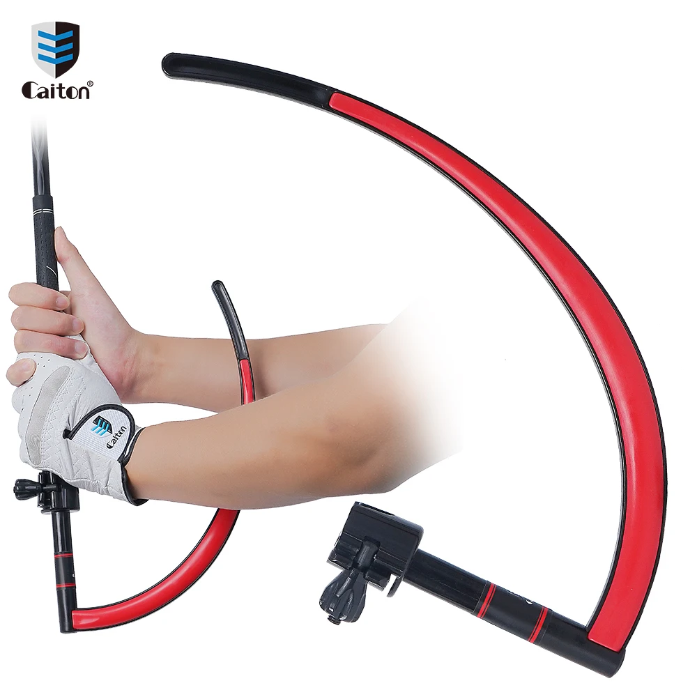 

Caiton 1Pc Golf Swing Corrector Rubber Training Aid Hollow Arc Design Wrist Arm Posture Trainer Beginner Indoor Outdoor Practice