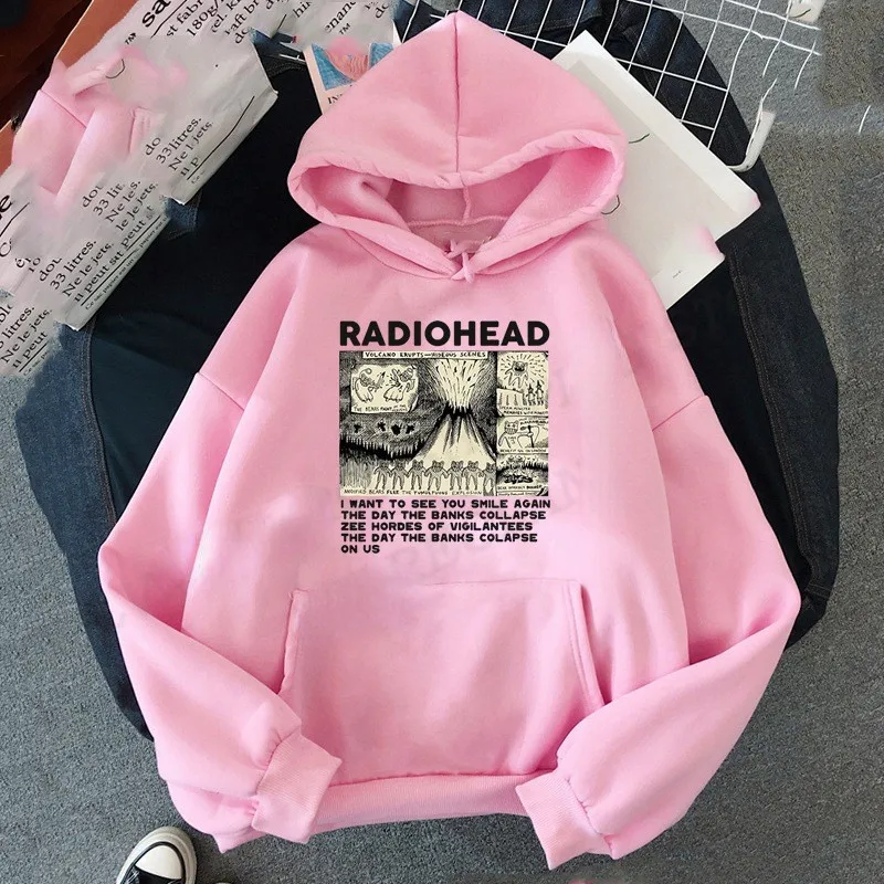 Retro Radiohead Trendy Hoodie Men\'s Fashion Super Large Hoodie