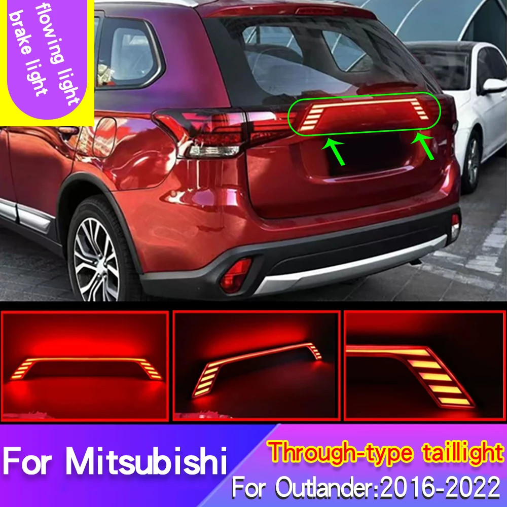 For Mitsubishi Outlander 2016-2020 SEL LE ES SE SPTrunk Lid Third Brake Light LED Bar Sequential Turn Signal Through taillight