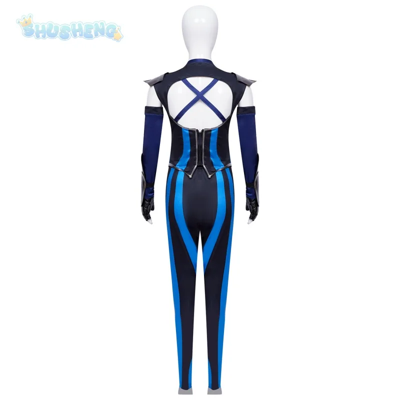 Mortal Kombat Kitana Cosplay Fantasia Costume Sexy Jumpsuit Mask for Adult Women Fantasy Outfit Halloween Carnival Suit XS-XXXL