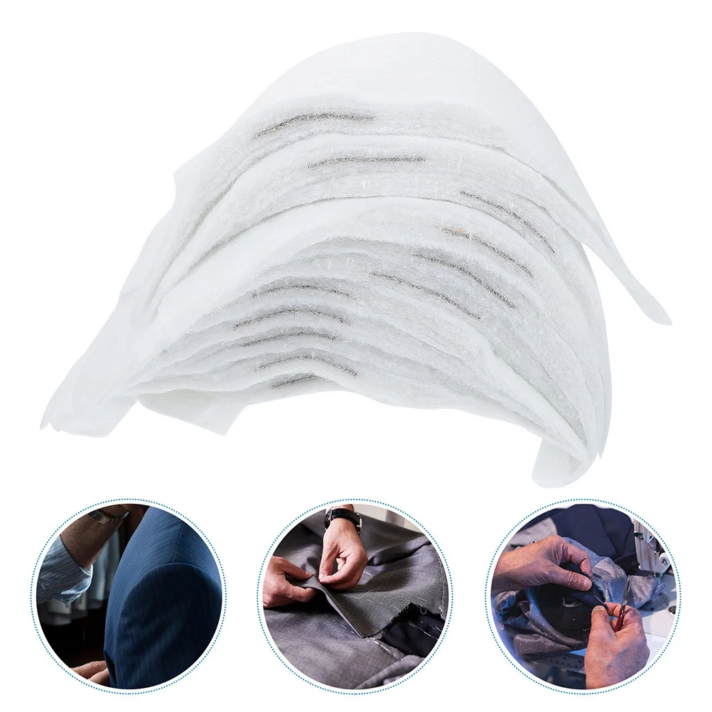 

50Pcs Cotton Shoulder Pads Anti-Slip Comfortable Shoulder Enhancer Push-Up Pads for Suit T-Shirt Dress Suit Cotton Pad