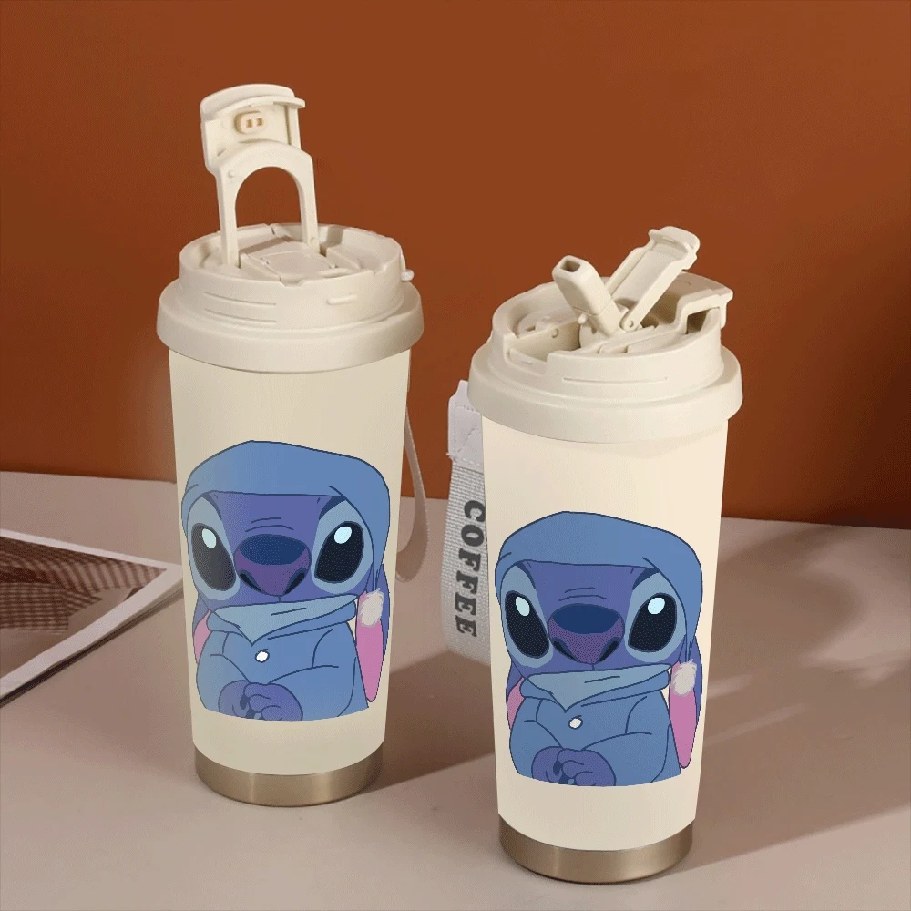 

Stitch Angel Drinking Cup Bottle 304 Stainless Straw Drinking Women Water Cups 304 Stainless Stitch Series Cartoon
