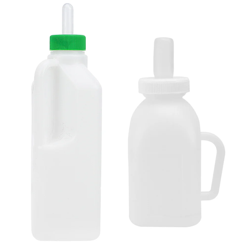 2Pcs Lamb Milk Bottles Tough Plastic Portable Multi-Function Nursing Bottles Calf Goat Feeding Goat Bottle Plastic Calf Bottle