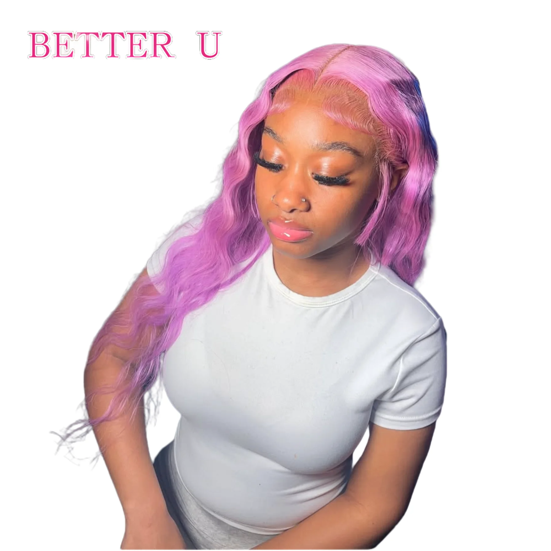 الضوء الأرجواني 13x6 الدانتيل الشفاف الجبهة الباروكات البرازيلي ريمي الشعر البشري قبل نتفها مستقيم 13x4 الدانتيل الباروكات الأمامية للنساء #2