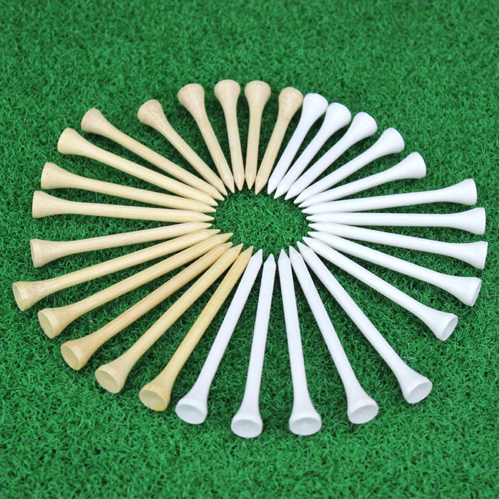 100/300Pcs Tees Golf Tees Bambus T Golf Bälle Halter 3 Größen 54mm,70mm,83mmAvailable Stärker als Holz Tees Drop Schiff