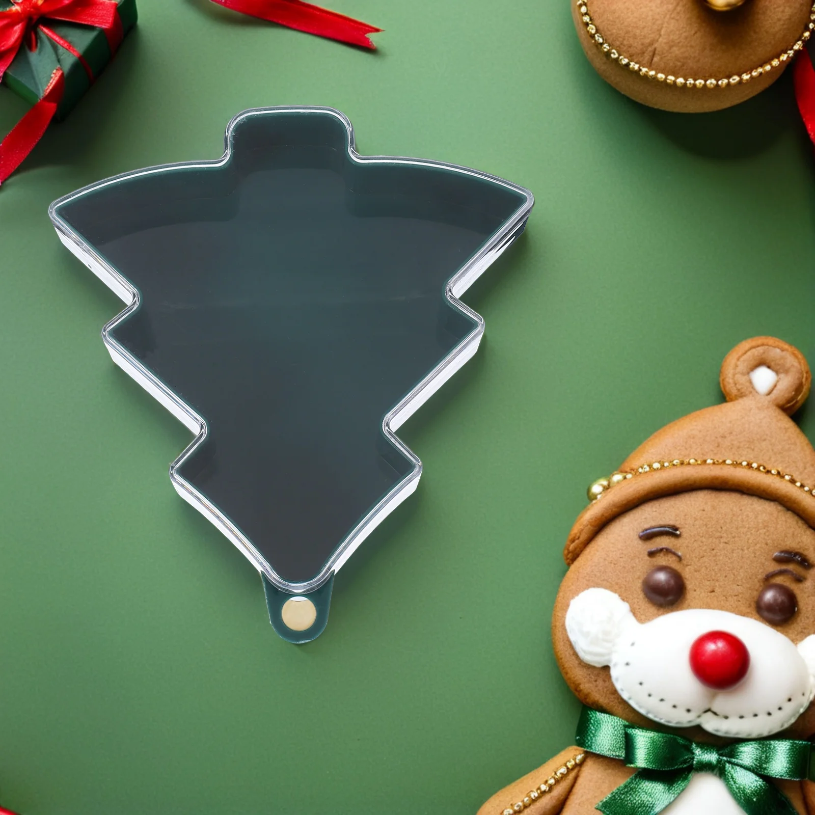 

10Pcs Christmas Tree Candy Boxes Plastic Treat Containers Fillable Holiday Party Favor Boxes Reusable Candy Cookie Storage