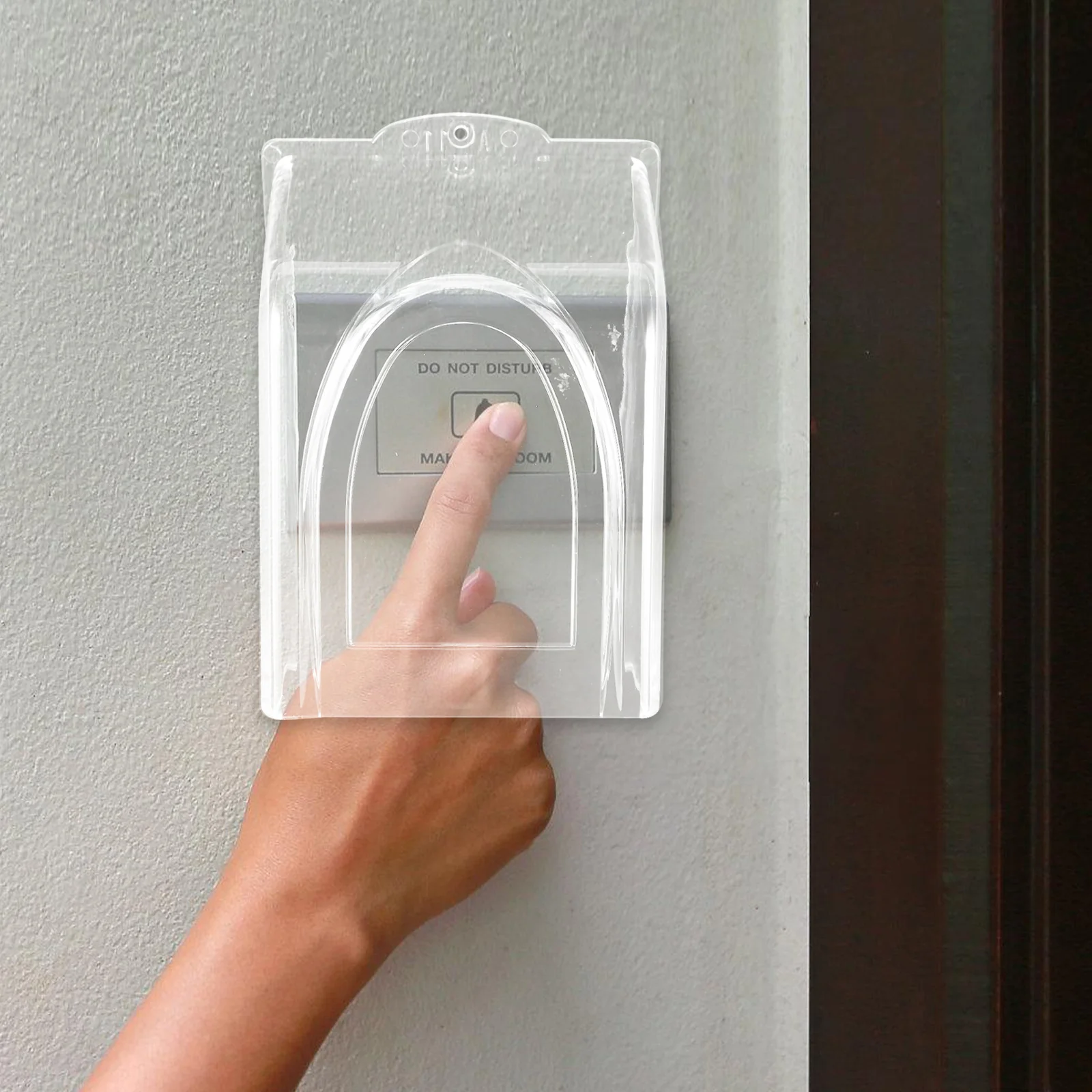 

Sturdy Clear Doorbell Protector Outdoor Cover High Transparency Waterproof Easy Installation Plastic Material Multi-Use