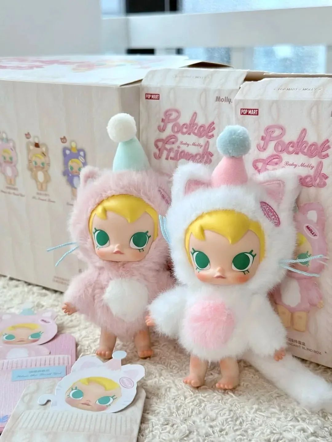 

POP MART оригинальная виниловая плюшевая сумка серии Baby Molly Pocket Friend, украшение для слепых коробки, подарок на день рождения-сюрприз на складе