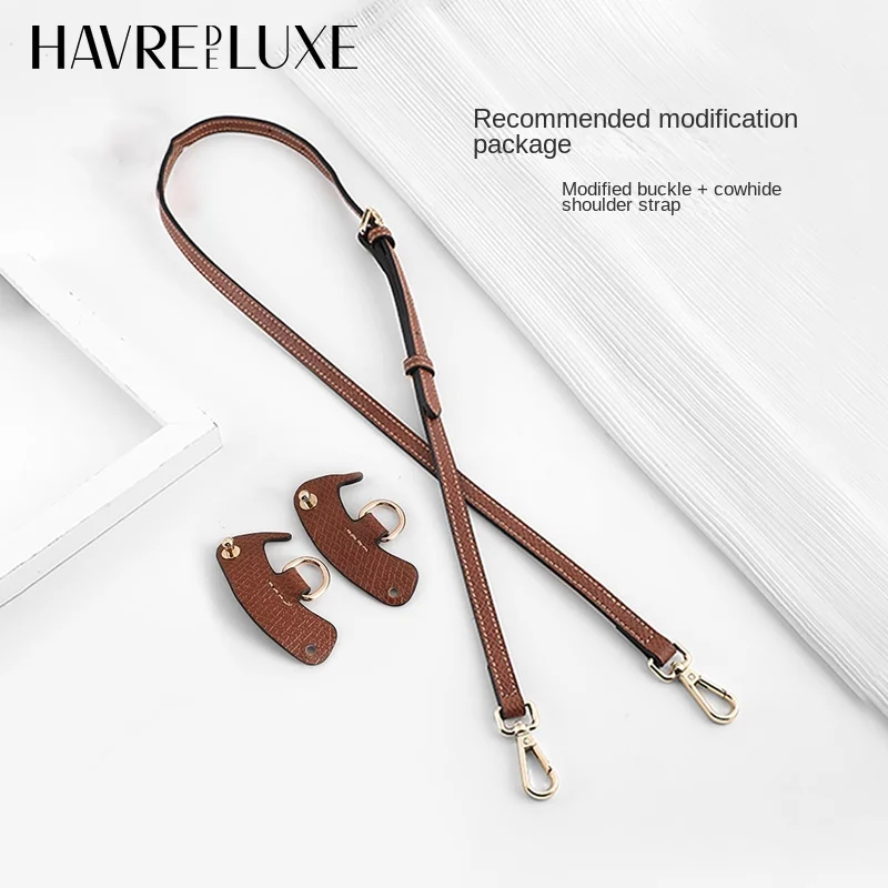 HAVREDELUXE Bag Strap For Longchamp Short Handle Small Size Bag Strap For Crossbody Transformation Messenger Strap