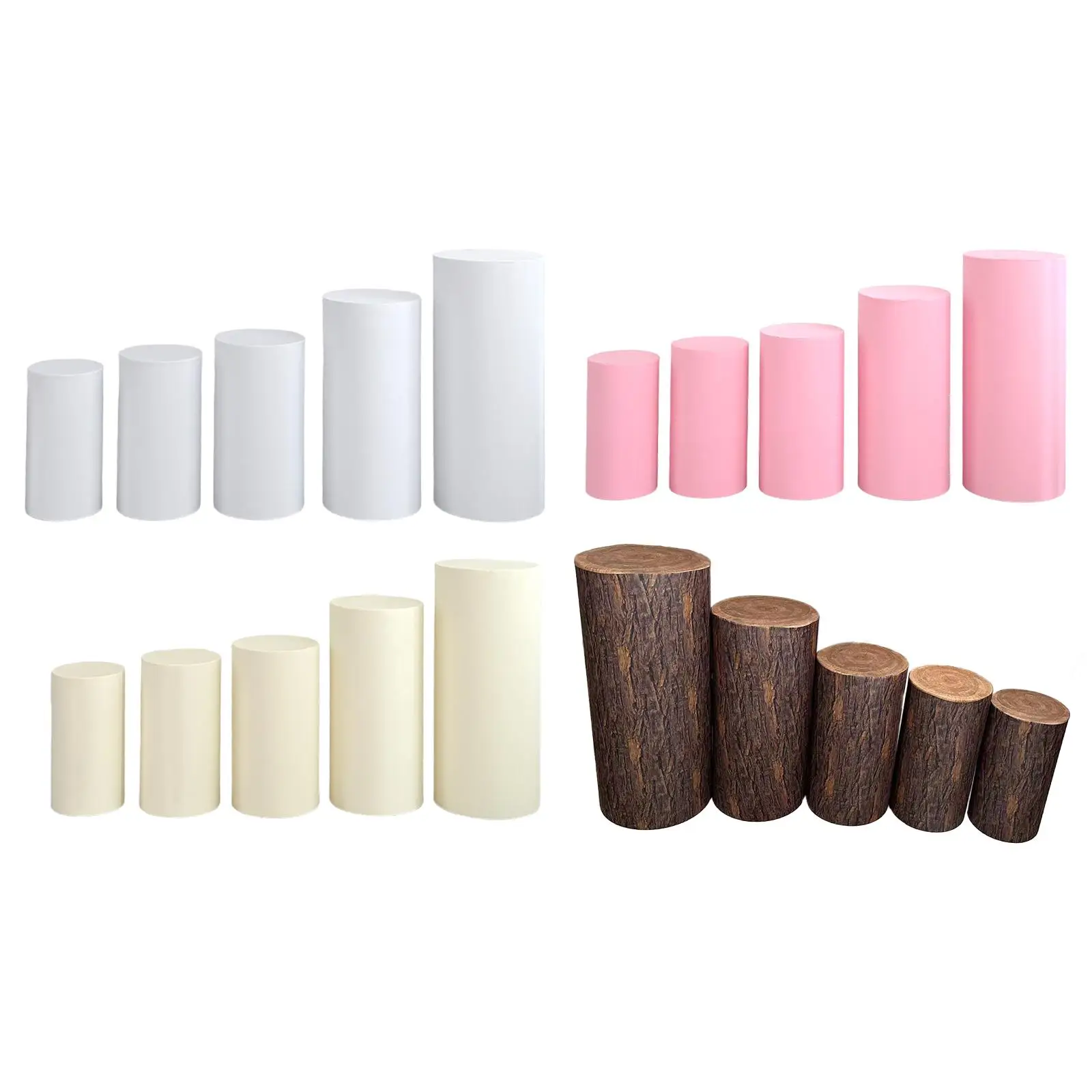 Elegant Cylindrical Pedestal Cover Set for Weddings And Special Occasions.