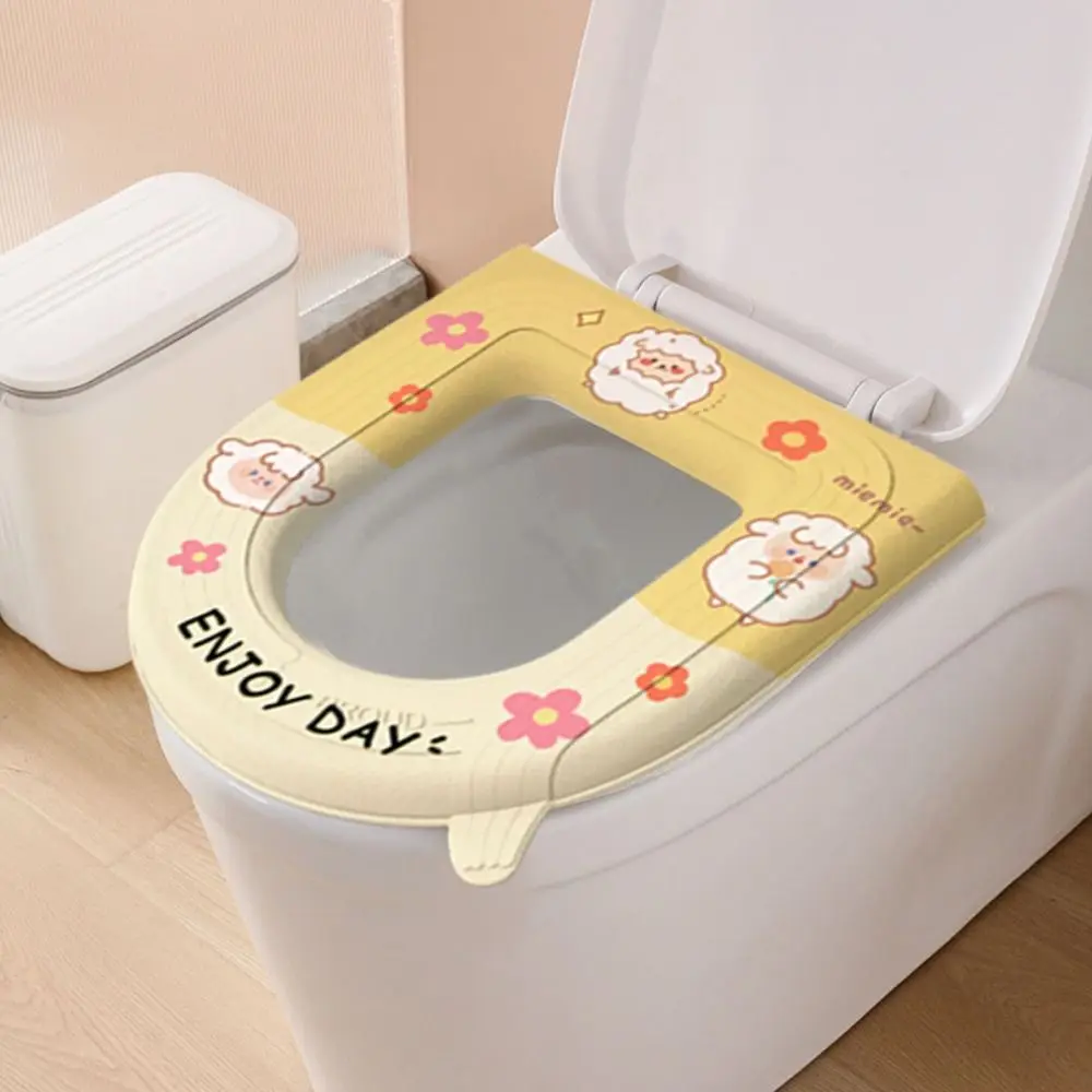 

Reusable EVA Toilet Seat Cover Universal Toilet Seats Cushion Waterproof Closestool Mats With Handle