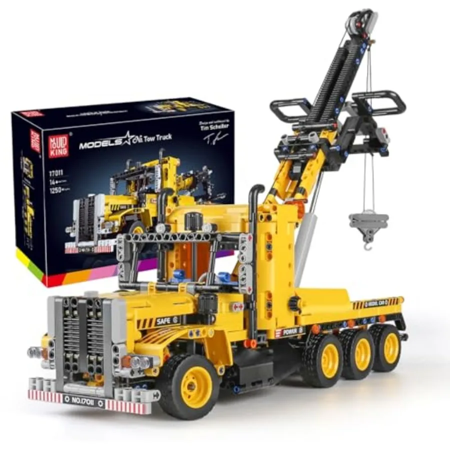 

17011 Heavy-Duty Tow Truck Building Toy Set Technology MOC Road Trailers Building Gift Toys for Age 14+/Adult 1 250 Pieces