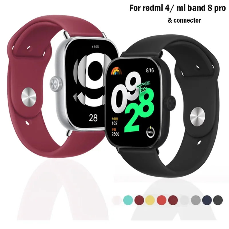 Sport Bracelet for Redmi watch 4 strap SmartWatch WristBand Accessories Soft Silicone Watchband correa for xiaomi mi band 8 pro