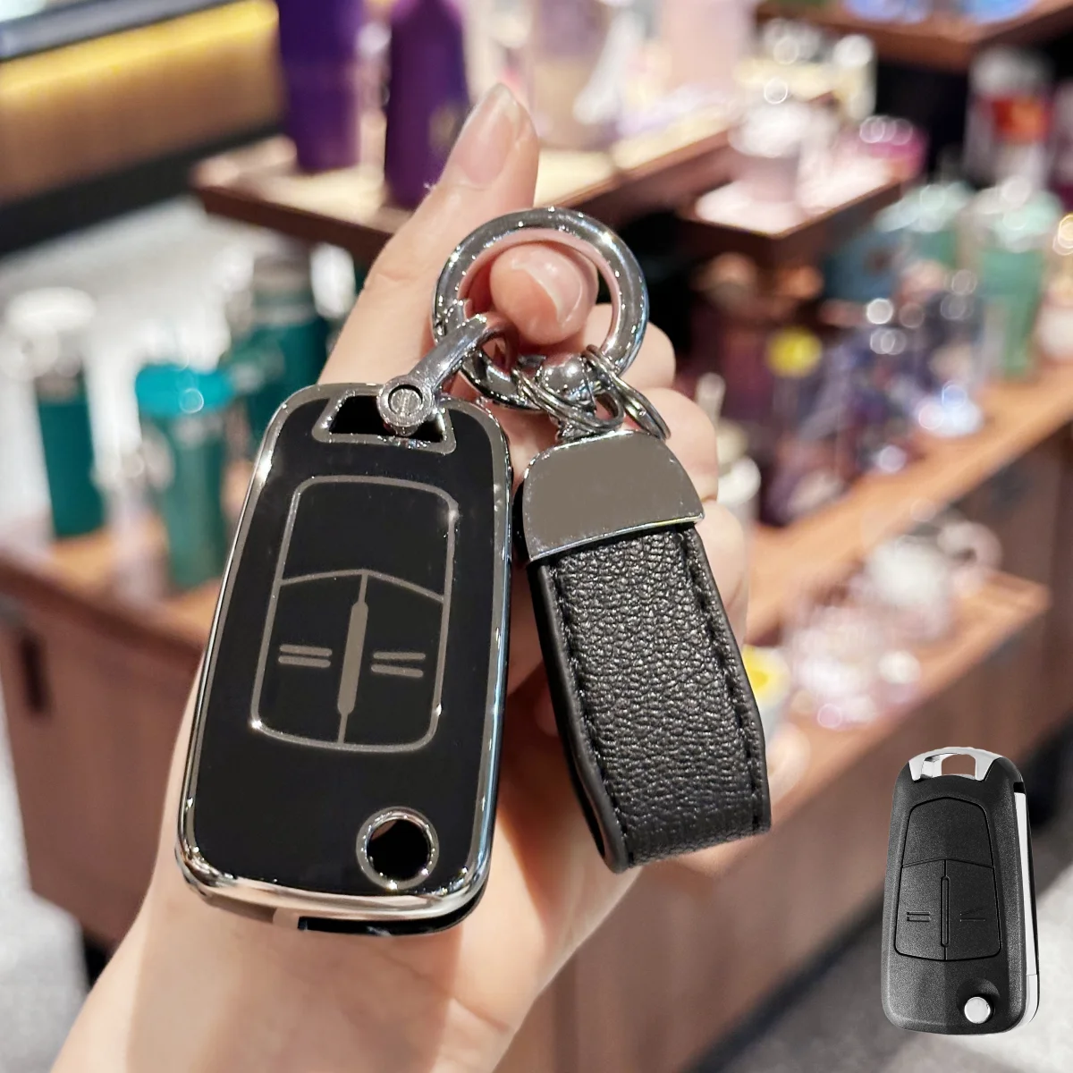 Key Fob Cover For Vauxhall Opel Corsa Astra Vectra Signum H Vectra, only fit for the car key shown in the image.