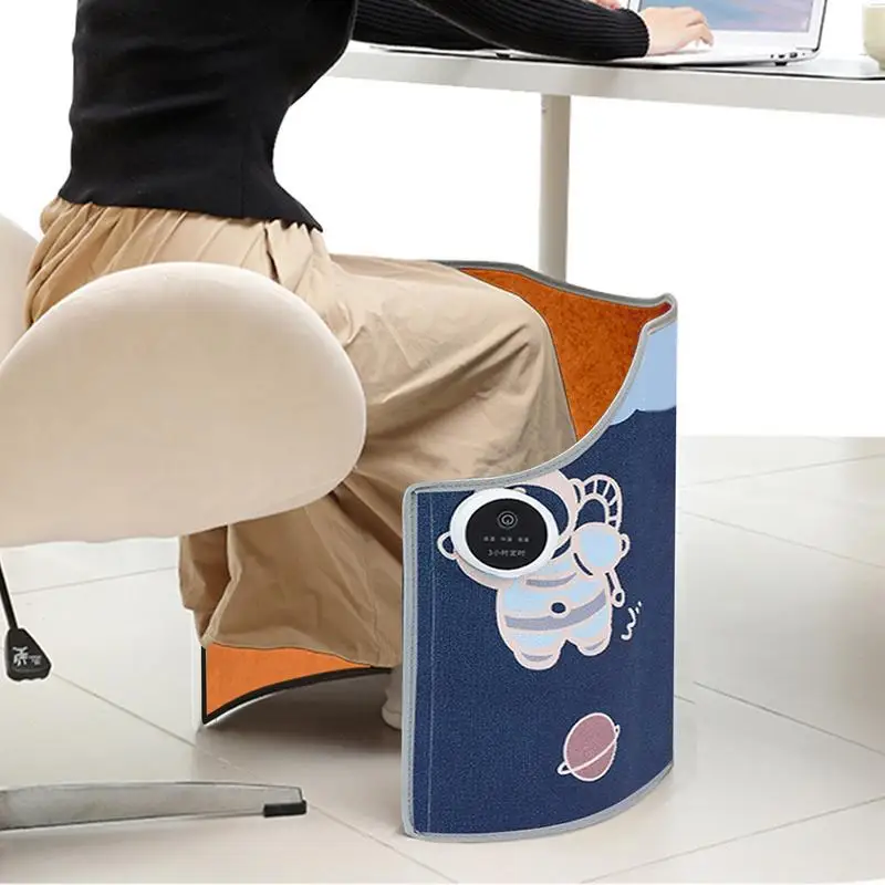 Chauffage personnel pliable sous le bureau avec 3 réglages de chaleur, chauffage portable pour les jambes et les pieds, motif d'astronome