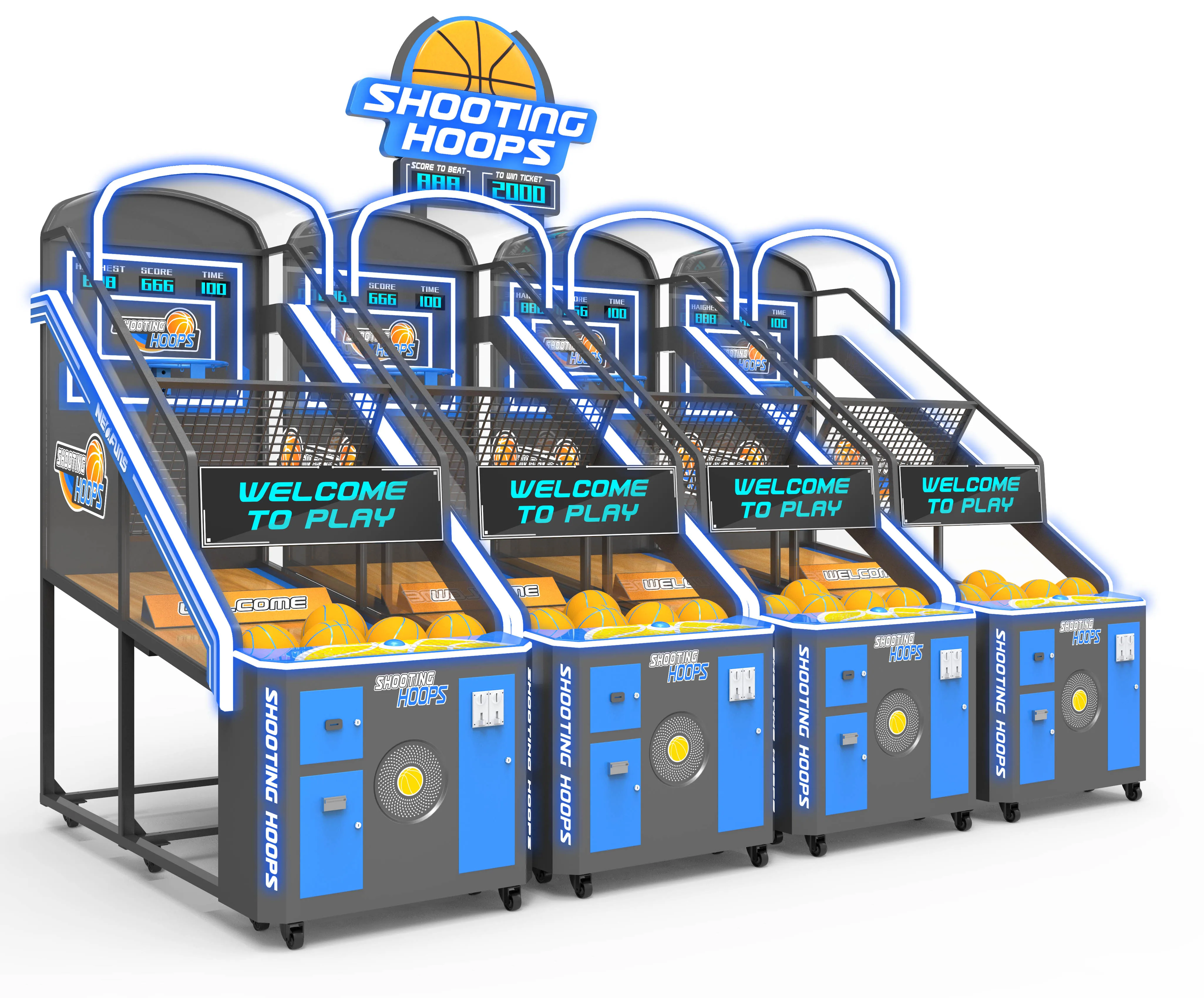 High Quality Coin Operated Street Basketball 3 Person Basketball Arcade Game Machine Basketball Games