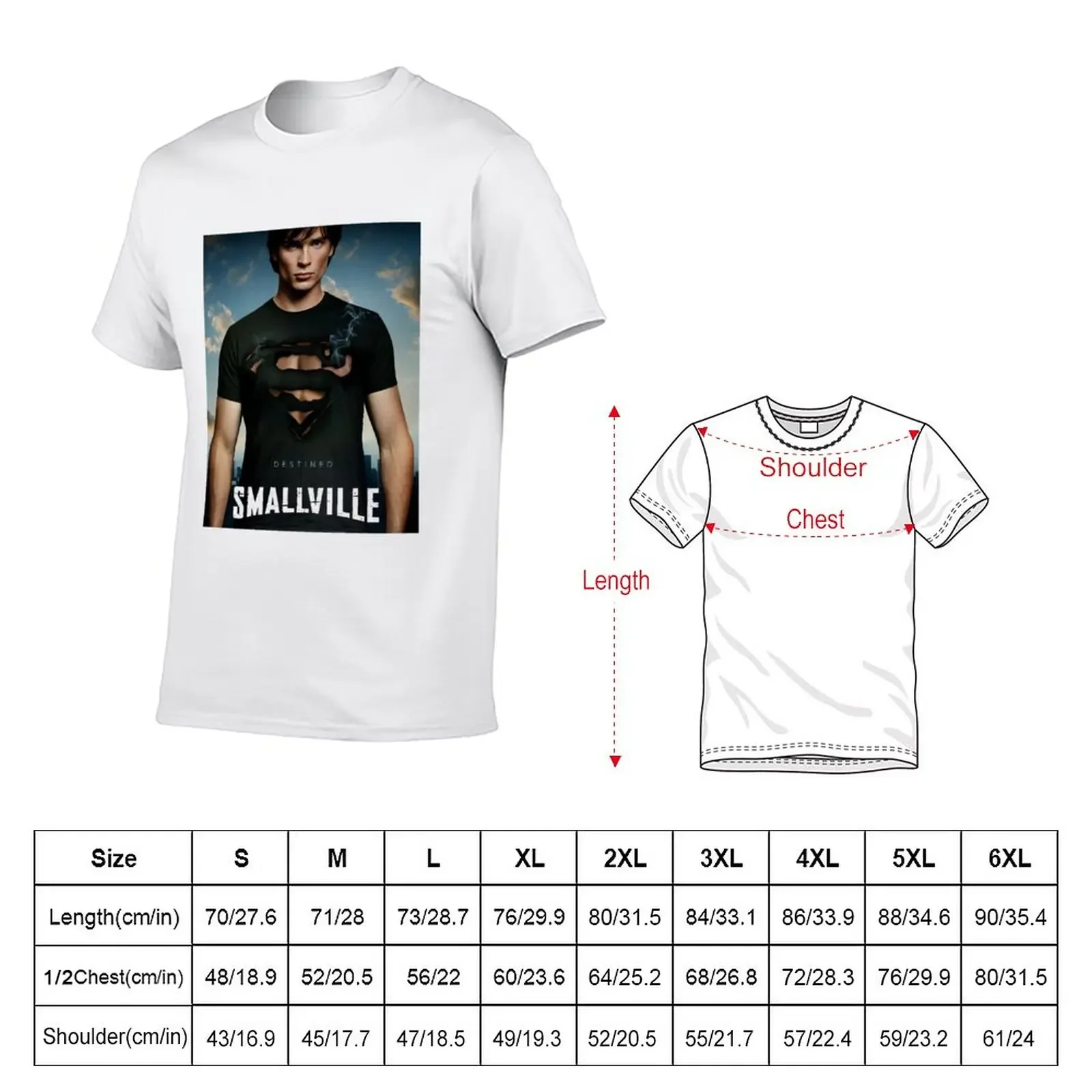 New awesome smallville hero T-Shirt Tee shirt oversized t shirts Men's clothing