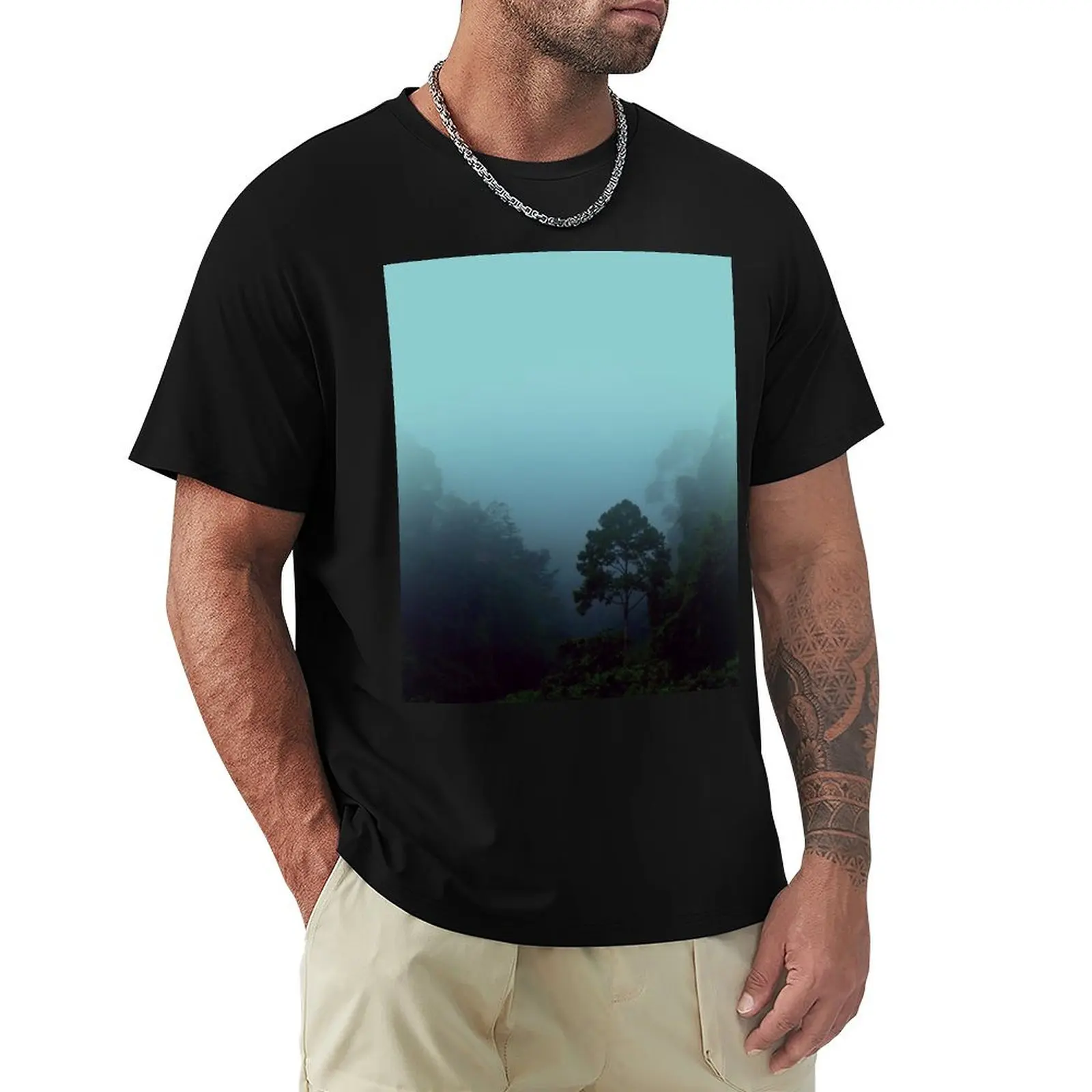 Break of Dawn in the Bornean Rainforest T-Shirt Breathable Mesh Panel T-Shirt
