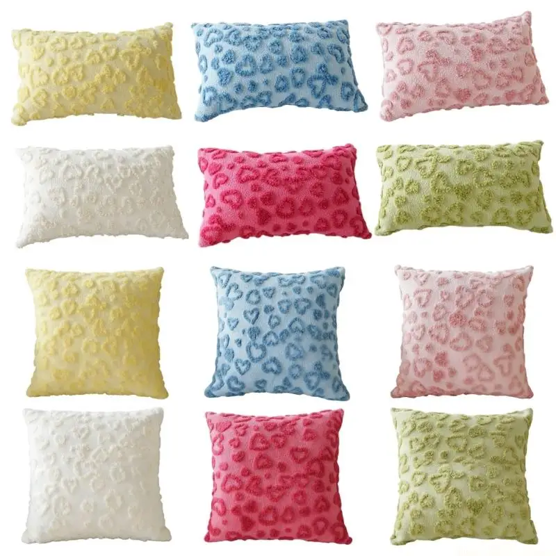 

QX2E 2 Soft Embroidered Bedding Protectors With Lovely Heart Designs
